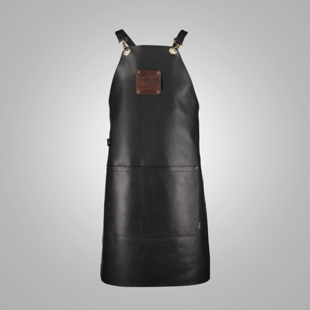 New ‏Men Black Sheepskin Handmade Leather Apron