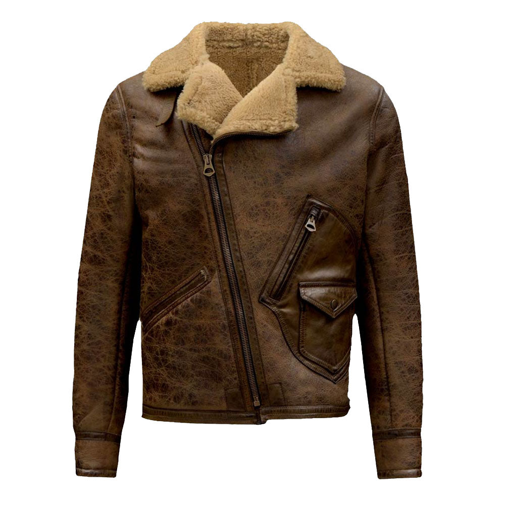 Aquaman Jason Momoa Justice League 2017 Movie Brown Leather Fur Coat - Shearling leather