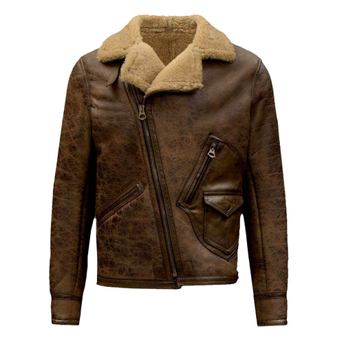 Aquaman Jason Momoa Justice League 2017 Movie Brown Leather Fur Coat - Shearling leather