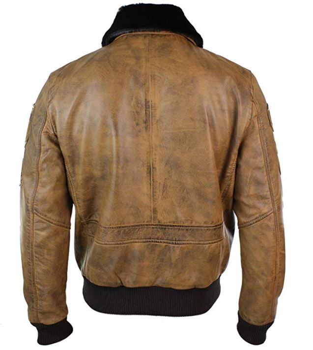 Aviator Mens Fur Bomber Jacket - Shearling leather