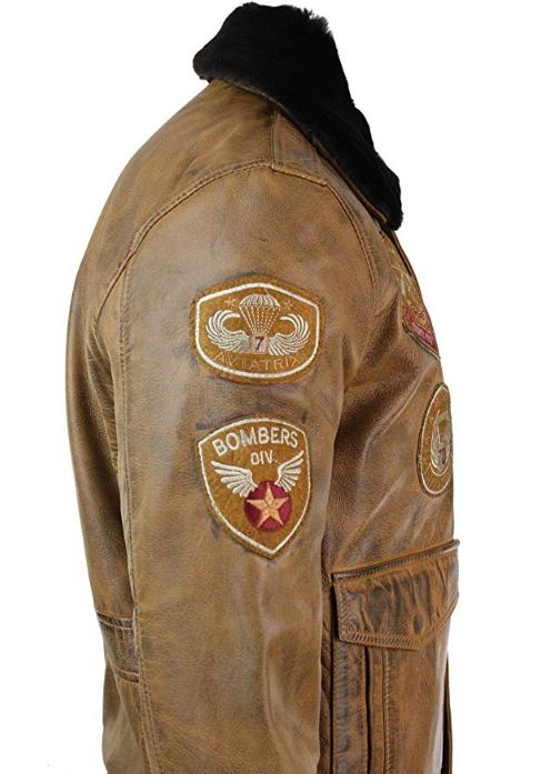 Aviator Mens Fur Bomber Leather Jacket | Fur Aviator Leather Jacket