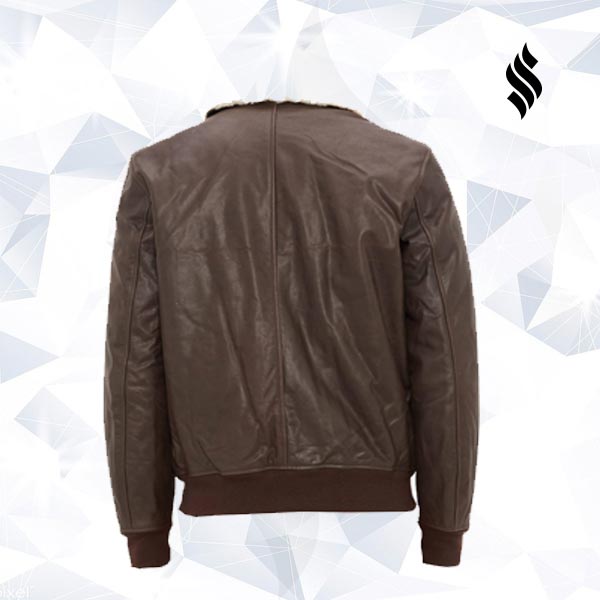 Aviator Leather Jacket With Removable Collar | Buy Pilot Jackets Online