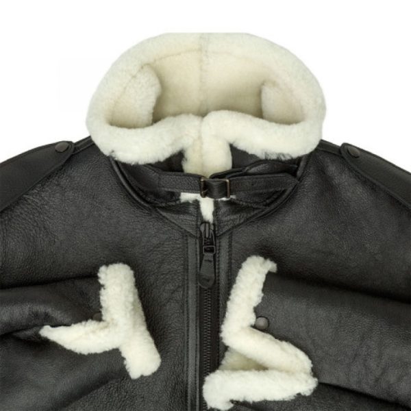 Men B-6 Black Shearling Bomber Jacket | Buy Shearling Leather Jackets