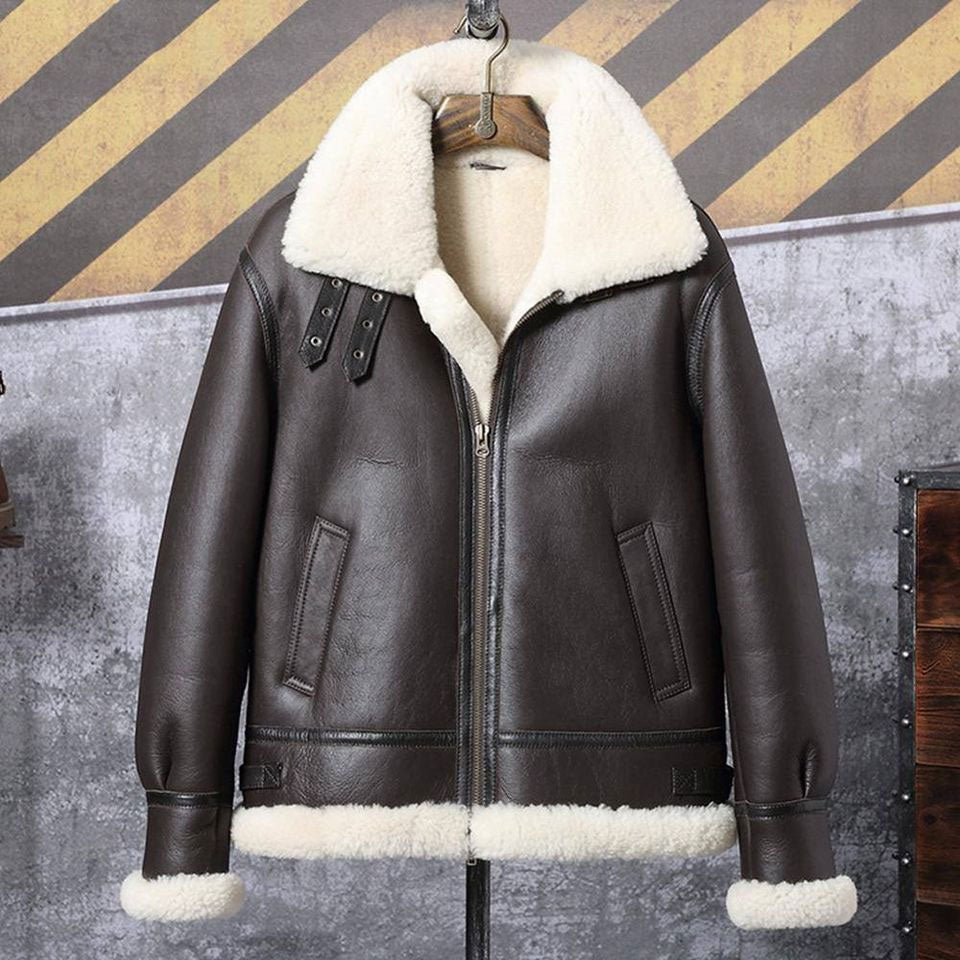 Classic B3 Sheepskin Bomber Shearling Leather Jacket