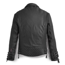 Load image into Gallery viewer, Men Black Leather Motorcycle Jacket | Biker Jackets | Riding Jacket
