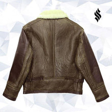 Load image into Gallery viewer, AN-J-4 Sheepskin Jacket | Buy Best Sheepskin Aviator Leather Jacket
