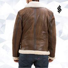 Load image into Gallery viewer, Forest Double Face Shearling Distressed Leather Jacket - Shearling leather
