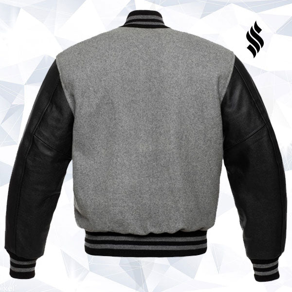 Grey Wool/Black Leather - Shearling leather