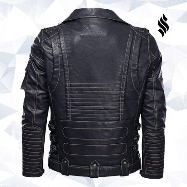 Black Leather Motorcycle Jacket | Black Leather Jacket | Biker Jackets
