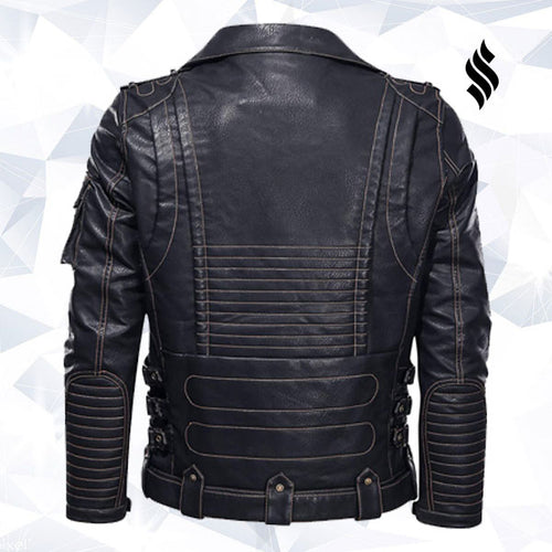 Black Leather Motorcycle Jacket | Black Leather Jacket | Biker Jackets