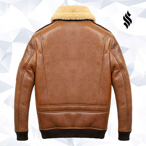 Men’s Aviator Fur Shearling Leather Bomber Jacket | Shearling Jackets