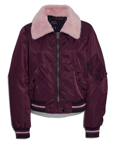 Betty Cooper Riverdale S04 Bomber Jacket - Shearling leather