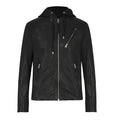 Black Biker Leather Motorbike Riding Jacket