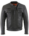 Vented Scooter Zip-Front CoolTec Leather Jacket