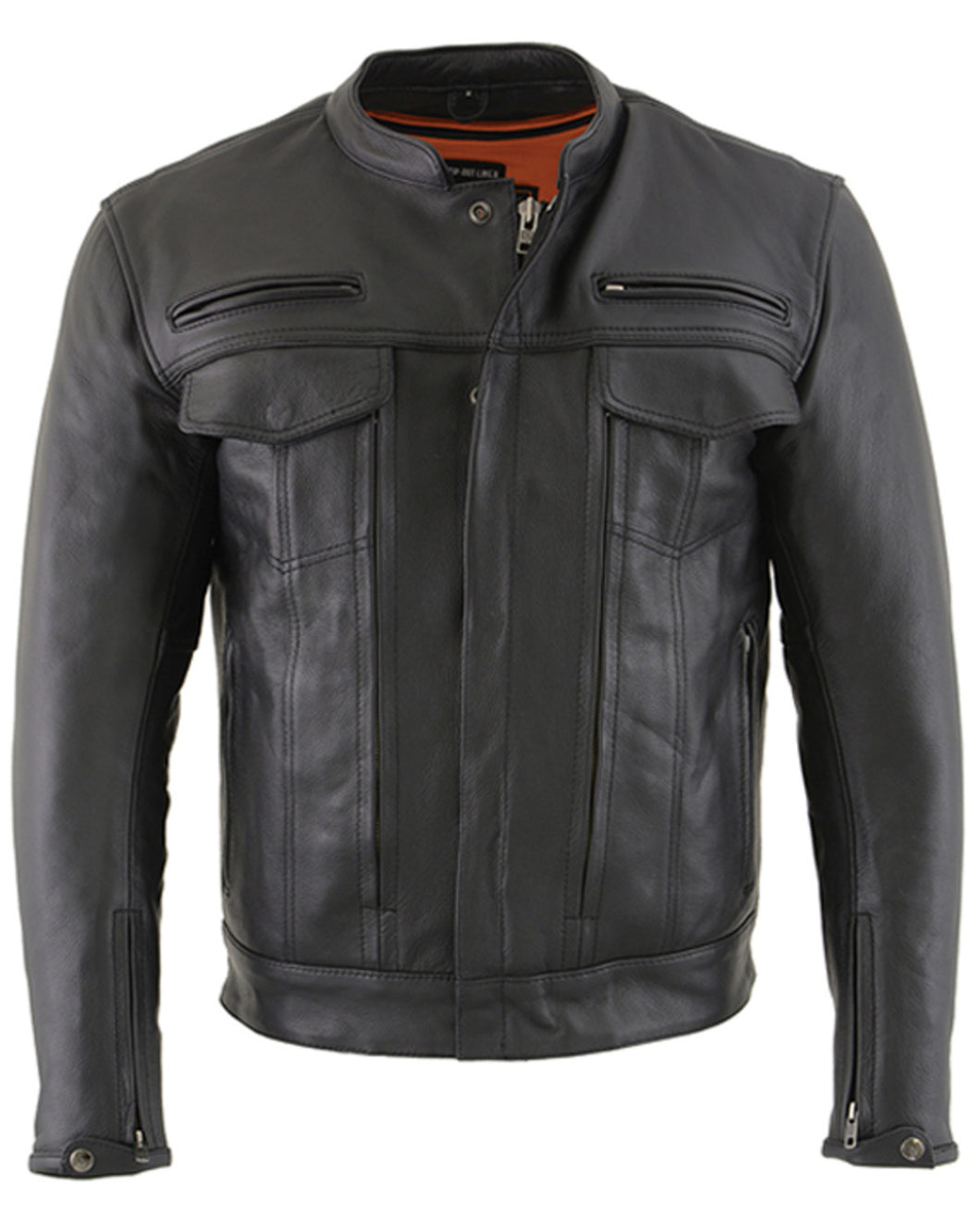 Vented Scooter Zip-Front CoolTec Leather Jacket