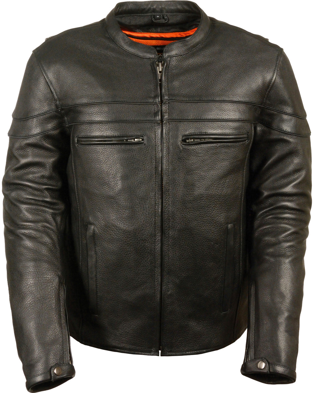 Men's Black Sports Scooter Crossover Riding Biker Leather Jacket