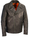 Men's Black Lightweight Motorcycle Long Biker Riding Motorbike Jacket