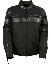 Load image into Gallery viewer, Men&#39;s Black Motorcycle Textile Scooter Riding Motorbike Biker Leather Jacket
