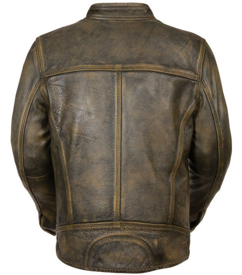 Men's Distressed Brown Biker Leather Jacket | Buy Motorcycle Jackets
