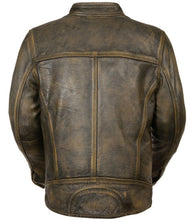 Load image into Gallery viewer, Men&#39;s Distressed Brown Biker Leather Jacket | Buy Motorcycle Jackets
