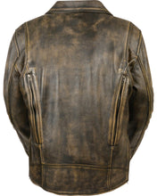 Load image into Gallery viewer, Men&#39;s Triple Stitch Extra Long Biker Jacket

