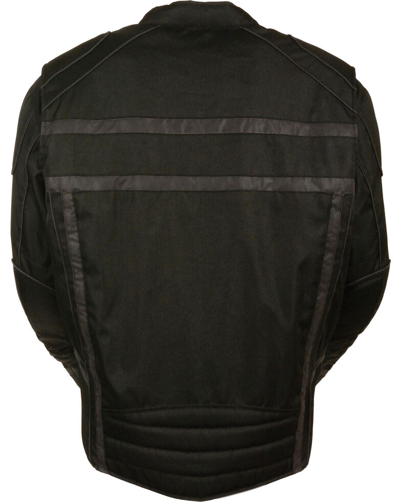 Black Vented Reflective Biker Riding Motorcycle Jacket