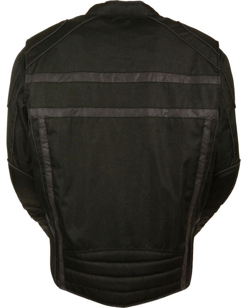 Black Vented Reflective Biker Riding Motorcycle Jacket