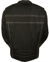 Load image into Gallery viewer, Black Vented Reflective Biker Riding Motorcycle Jacket
