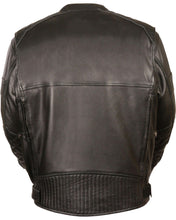 Load image into Gallery viewer, Men&#39;s Black Quilted Motorbike Leather Jacket | Biker Leather Jacket
