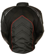 Load image into Gallery viewer, Men&#39;s Combo Leather Textile Mesh Racer Jacket
