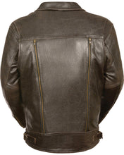 Load image into Gallery viewer, Mens Brown Biker Leather Jacket | Motorbike Jacket | Motorcycle Jacket
