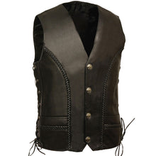 Load image into Gallery viewer, BUFFALO SNAP BRAIDED SIDE LACE VEST
