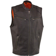Load image into Gallery viewer, BLACK COOL TEC LEATHER VEST
