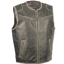 Load image into Gallery viewer, VINTAGE DISTRESSED ZIPPER FRONT VEST

