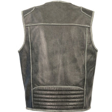 Load image into Gallery viewer, VINTAGE DISTRESSED ZIPPER FRONT VEST
