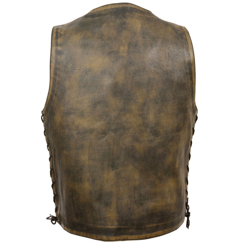 Brown vest back view