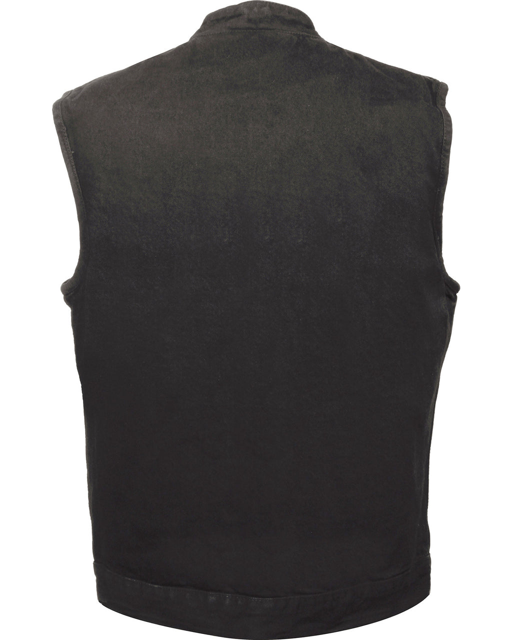 MEN'S SNAP FRONT DENIM CLUB STYLE VEST W/ GUN POCKET