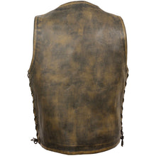 Load image into Gallery viewer, BROWN DISTRESSED 10 POCKET VEST
