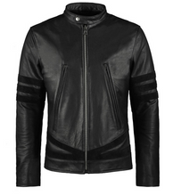 Load image into Gallery viewer, X Men Black Biker Leather Motorbike Jacket
