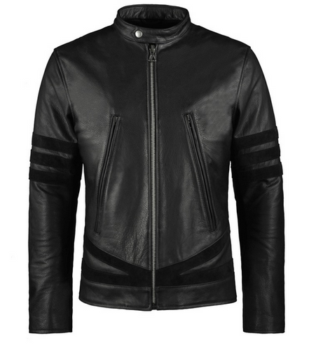 X Men Black Biker Leather Motorbike Jacket