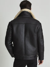 Load image into Gallery viewer, Black Shearling Aviator Jacket
