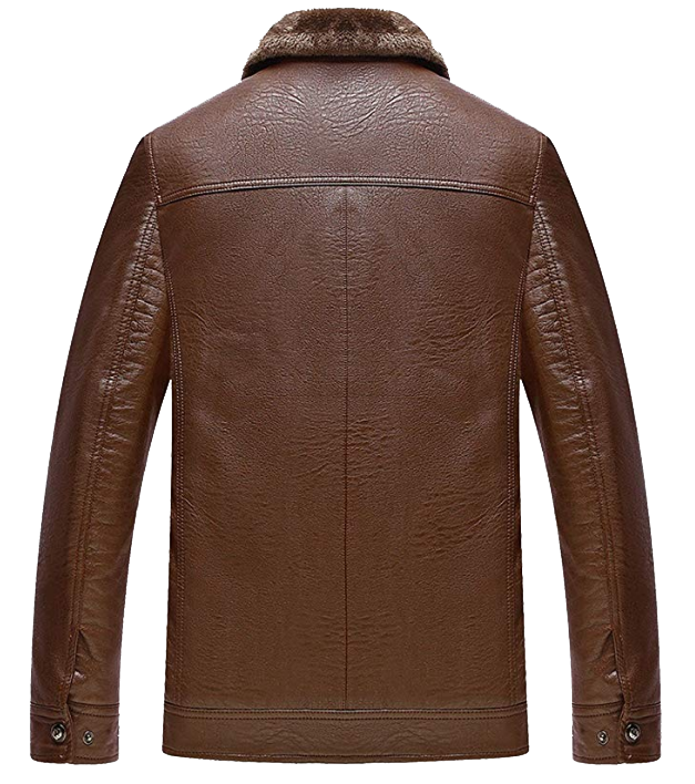 Brown Fur Leather Jacket - Shearling leather