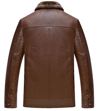 Load image into Gallery viewer, Brown Fur Leather Jacket - Shearling leather
