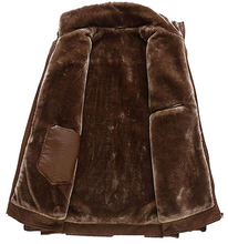 Load image into Gallery viewer, Brown Fur Leather Jacket - Shearling leather
