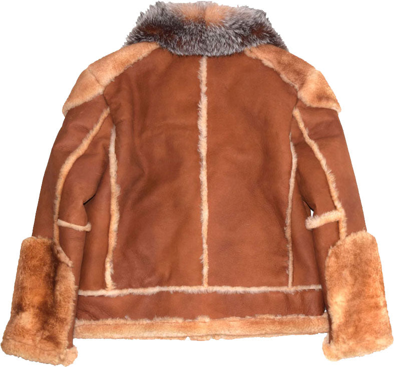 Brown Pilot Mens Leather Jacket With Fur | Buy Best Brown Pilot Jacket