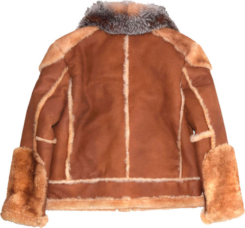 Brown Pilot Mens Leather Jacket With Fur | Buy Best Brown Pilot Jacket