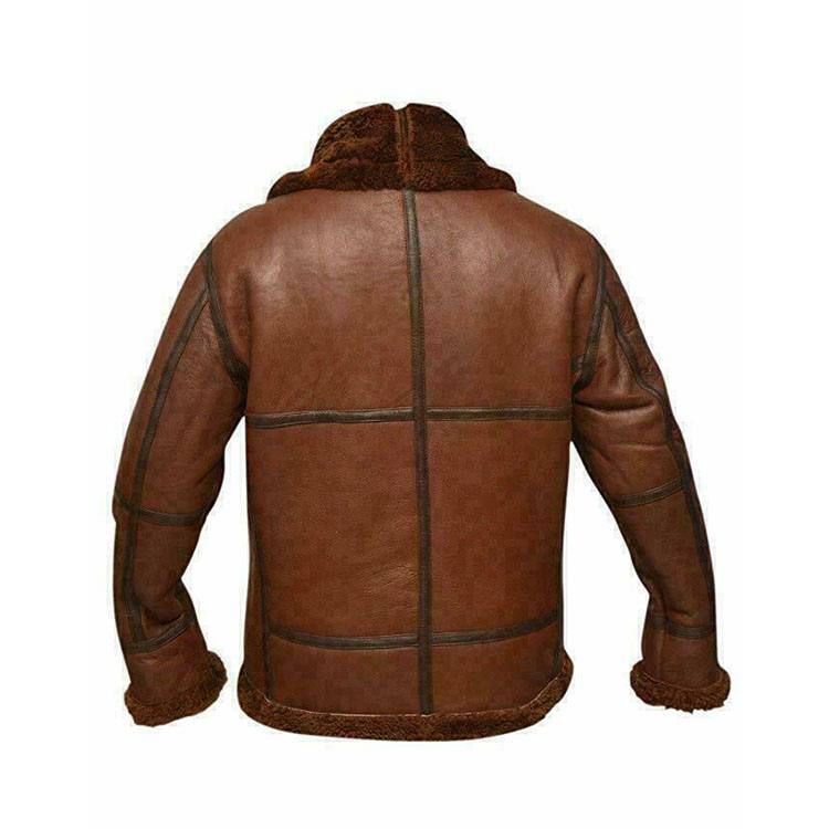 Men Aviator Leather Jackets - Shearling leather