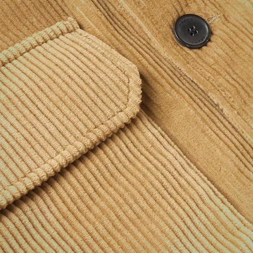 Brown Mens Perfect Fit Corduroy Trucker Jacket