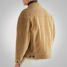 Load image into Gallery viewer, Brown Mens Perfect Fit Corduroy Trucker Jacket
