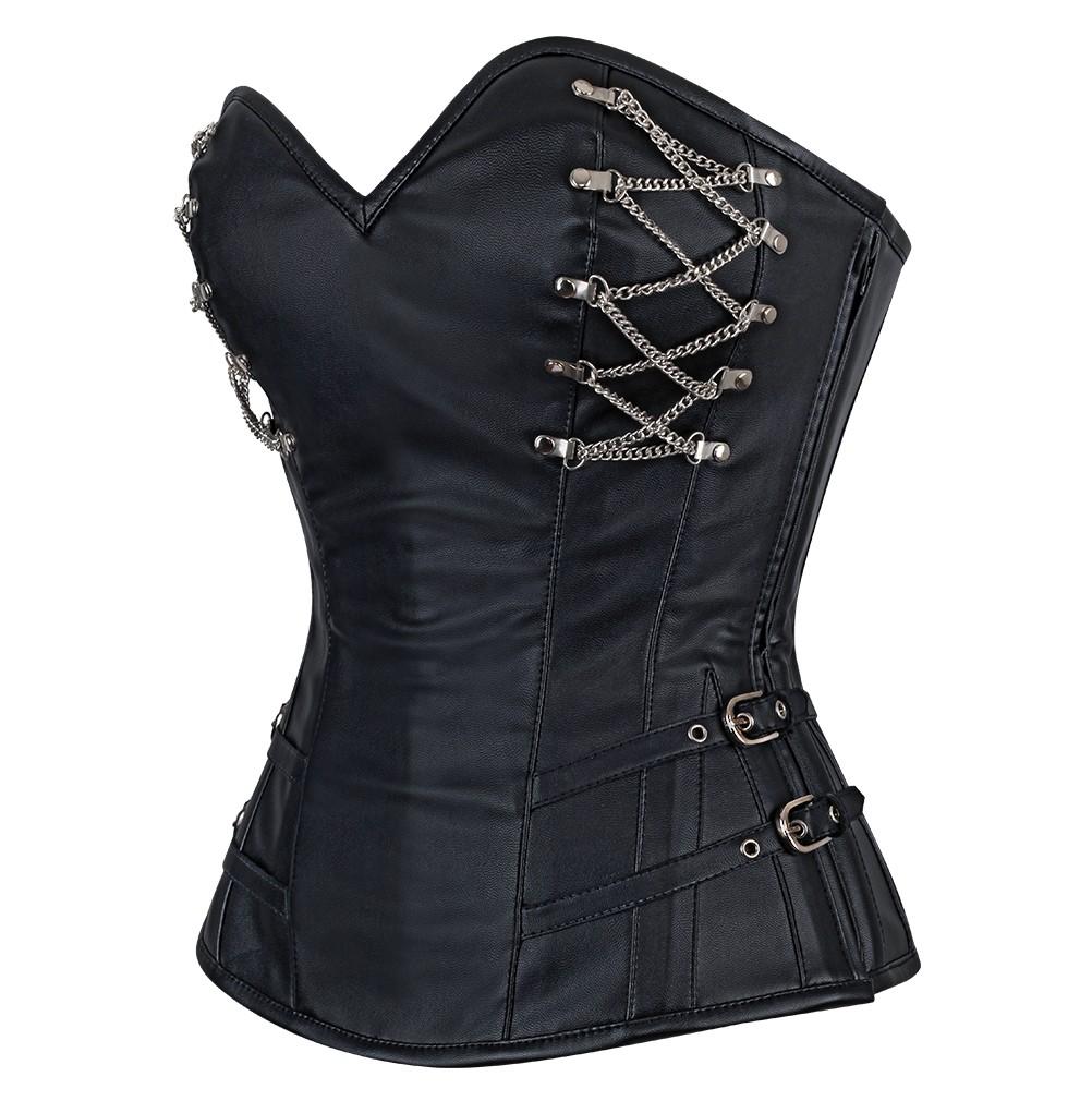Cerys Sheep Nappa Leather Corset - Shearling leather